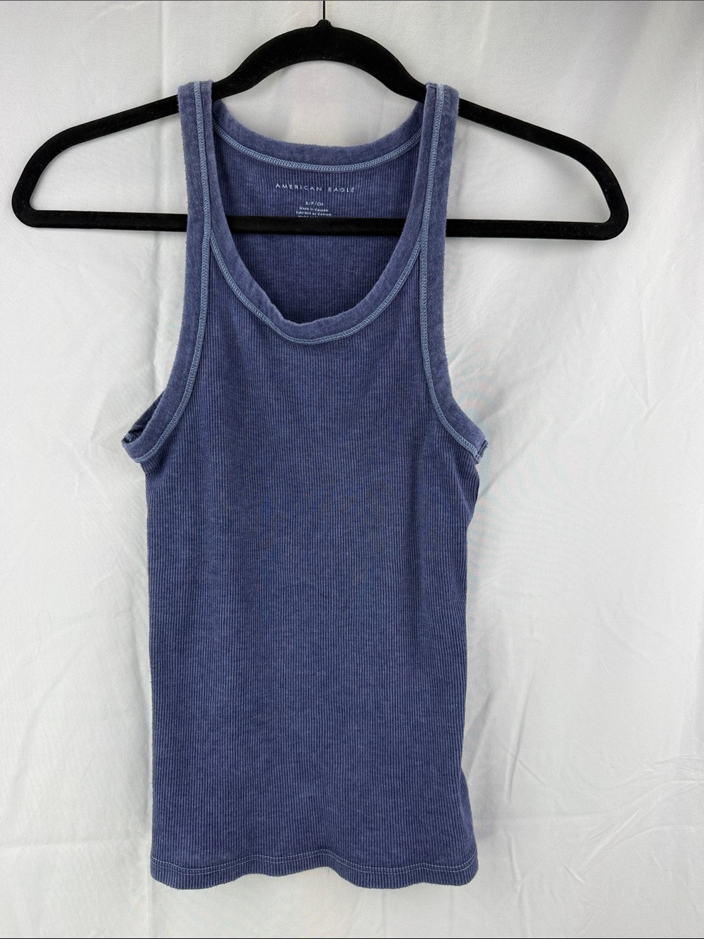 American Eagle Outfitters Women’s Size Small Ribbed Faded Navy Scoop Tank Top